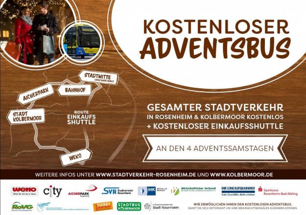 Flyer kostenloser Adventsbus Vorderseite