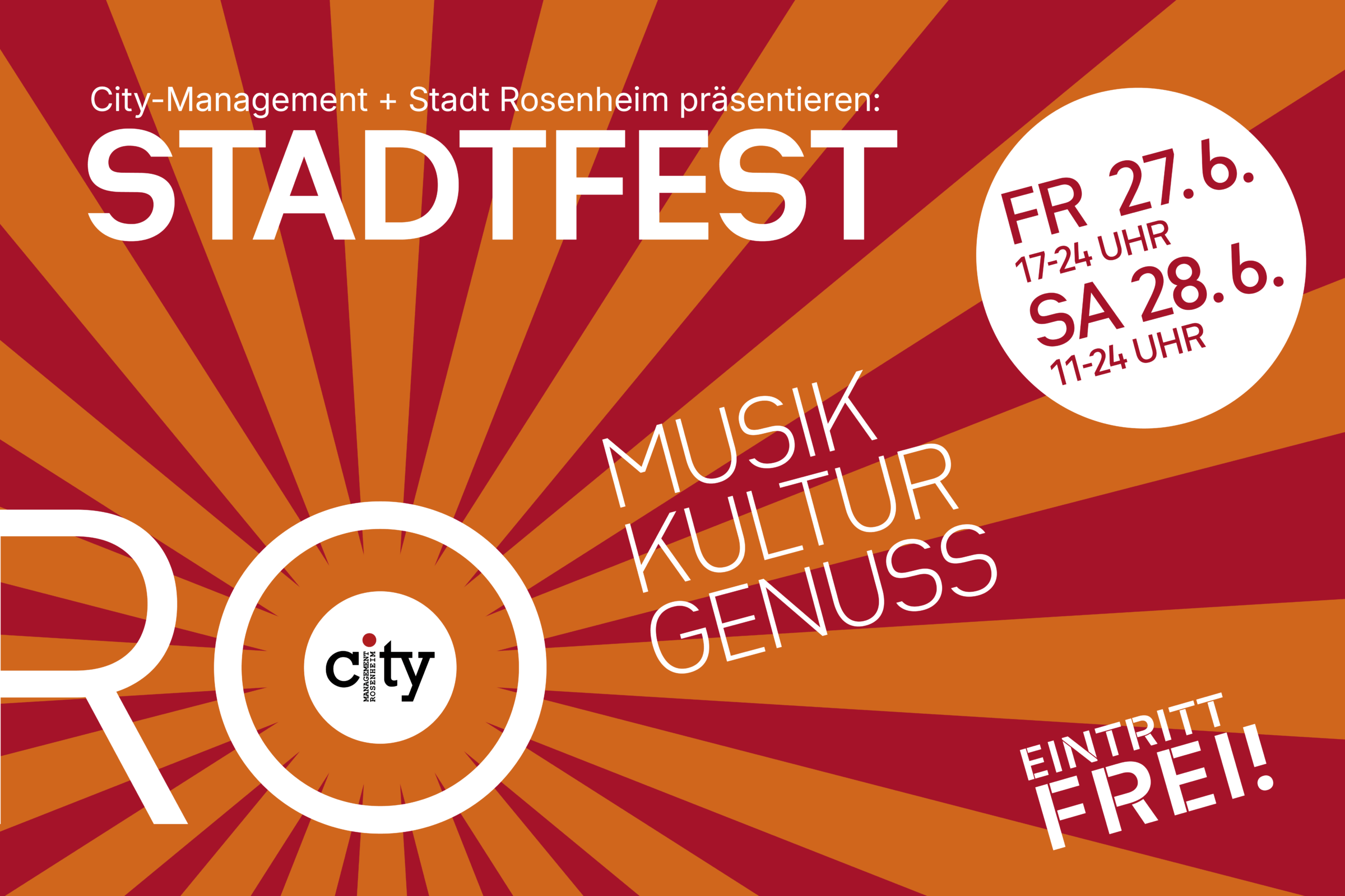 Stadtfest Rosenheim 2025, Line-Up